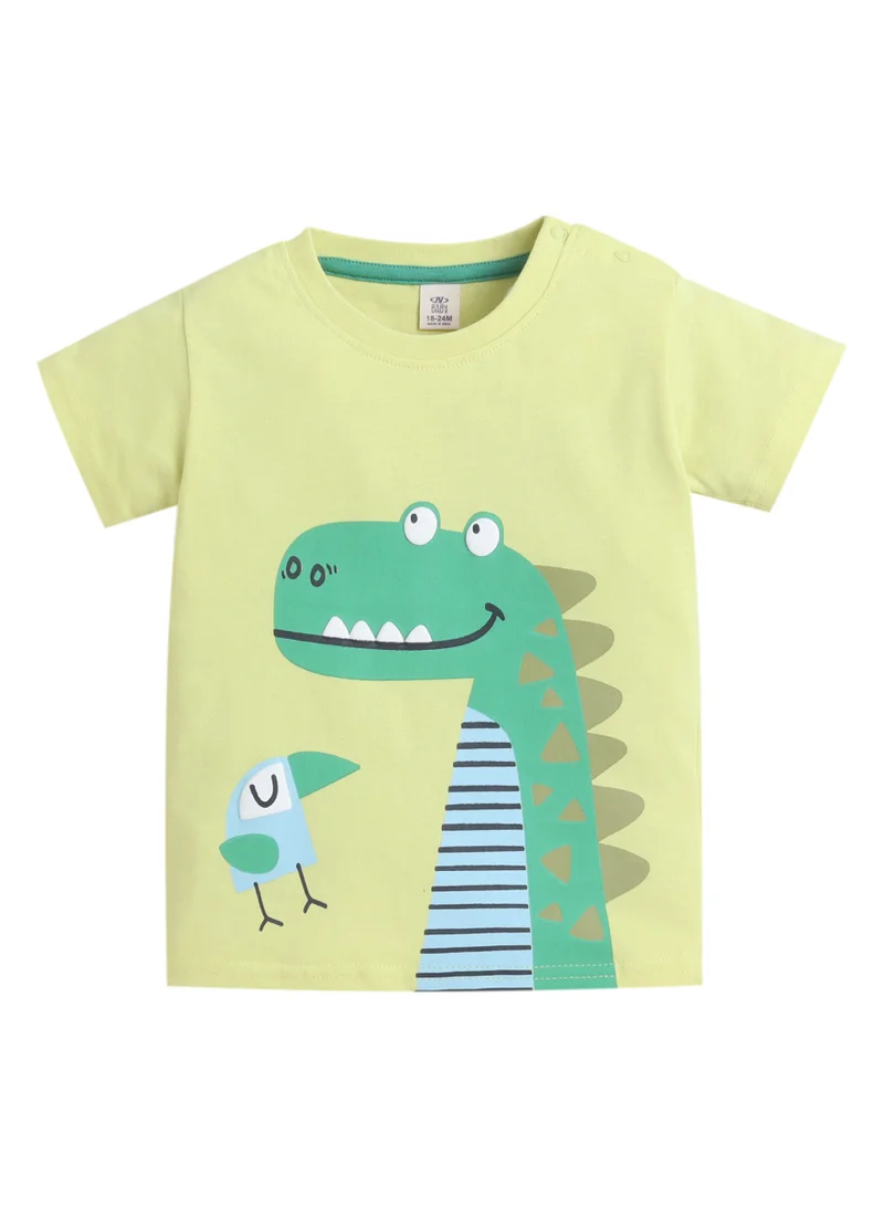 Victor And Jane  Infant Boys’ 2-Piece Set – Crocodile Graphic T-Shirt & Drawstring Shorts for Men | Best Price UAE